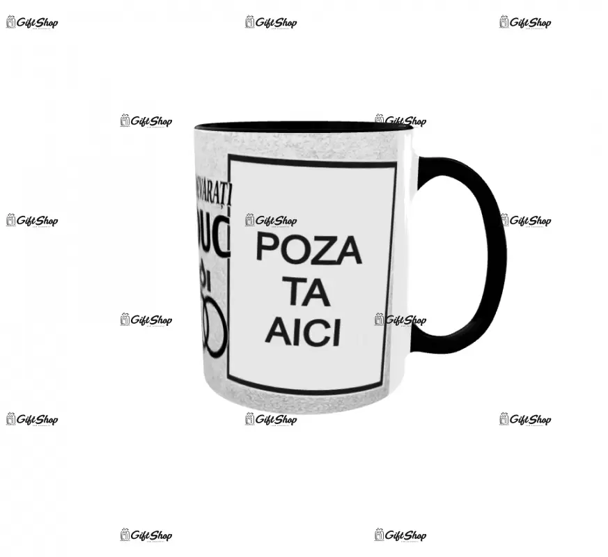 Barbati adevarati conduc audi, cana personalizata cu 2 poze si text, 330ml, model 3280
