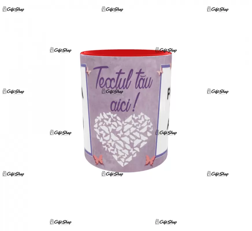 Cana, personalizata cu 2 poze si text, 330ml, model 3303