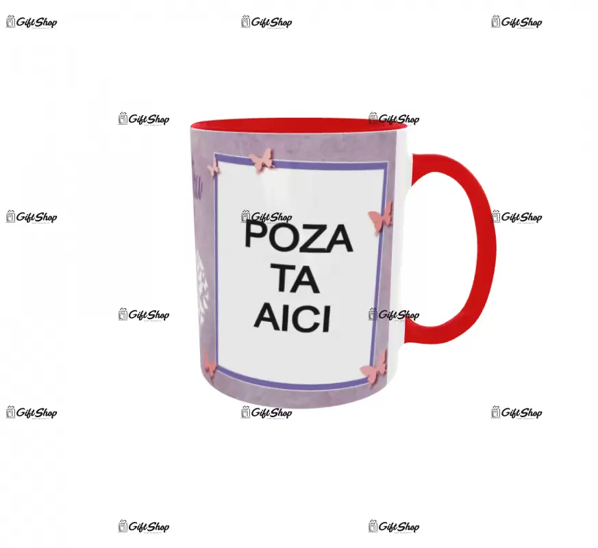 Cana, personalizata cu 2 poze si text, 330ml, model 3303