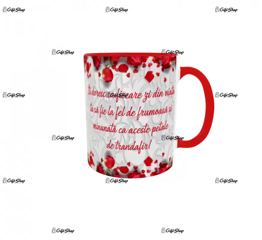 Iti doresc ca fiecare zi din viata ta..., cana personalizata cu poza si text, 330ml, model 3304