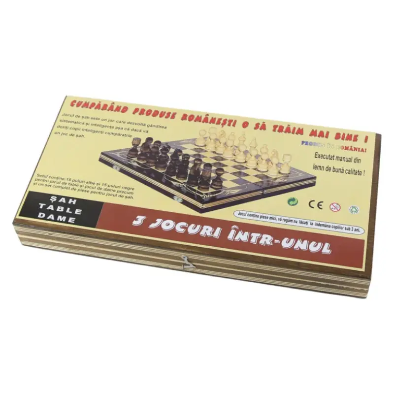 Joc sah cu table, din lemn a_1