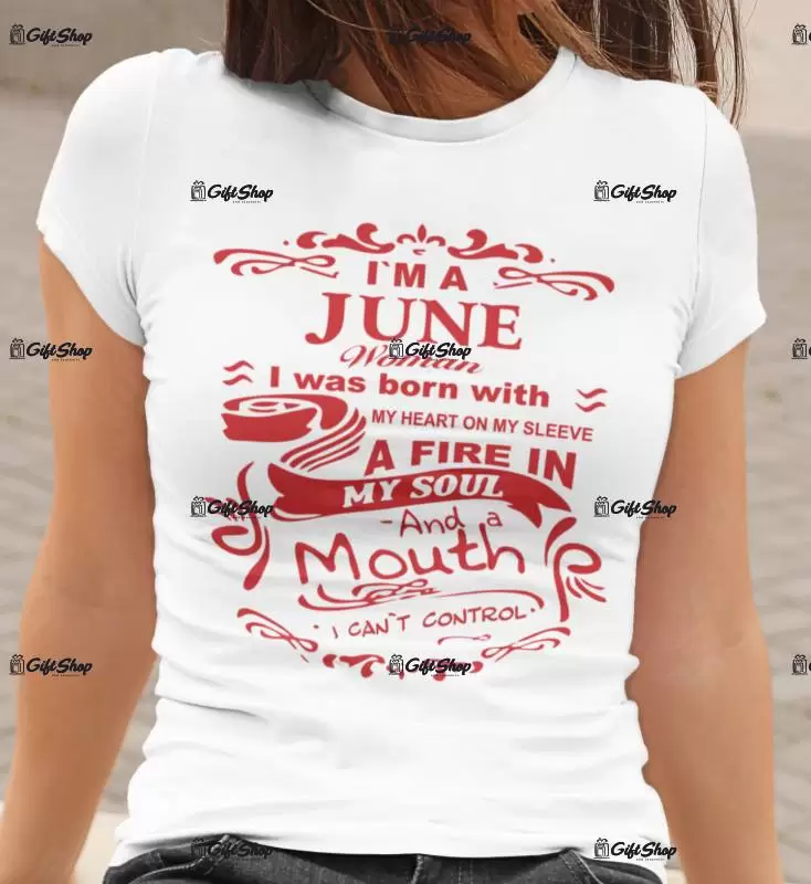 I`m a june girl, se alege luna care va aparea in grafica, tricou cu mesaj