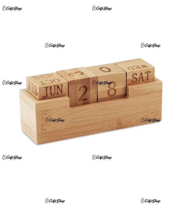Calendar din bambus, verde padure