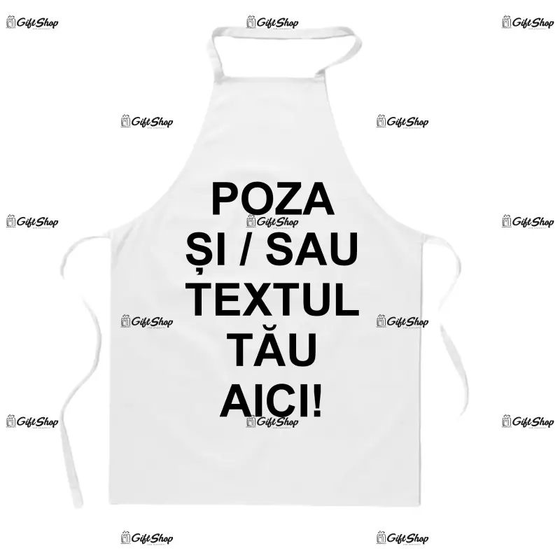 .sort alb, personalizat cu poza / text