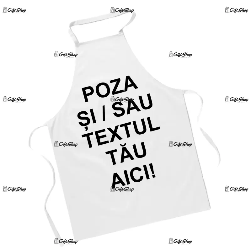 .sort alb, personalizat cu poza / text