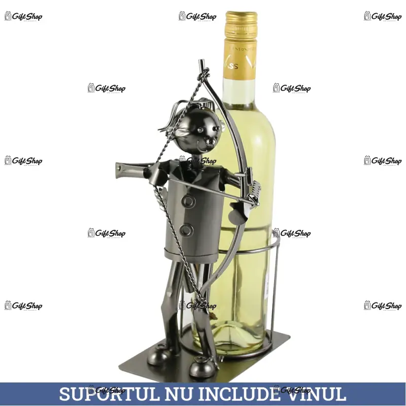 Arcas, suport sticla de vin, din metal