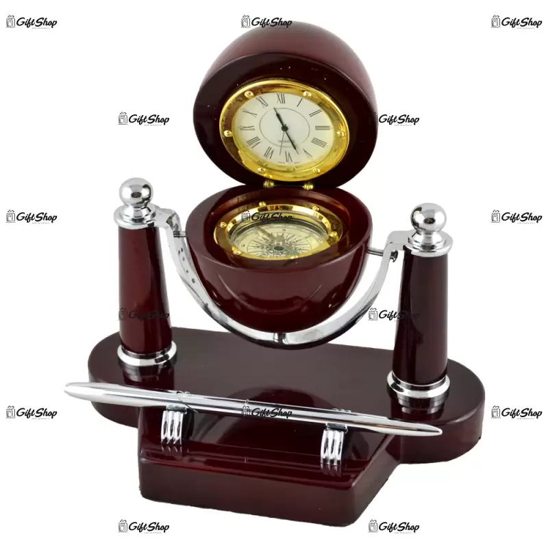 Suport pentru birou cu ceas si pix