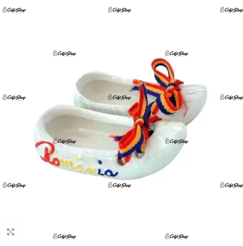 Opinca ceramica, suvenir romania, set 2 buc