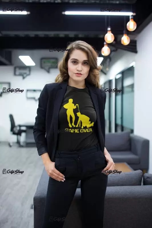 Game over, tricou cu mesaj, f, model 2