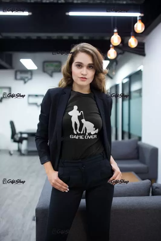 Game over, tricou cu mesaj, f, model 2