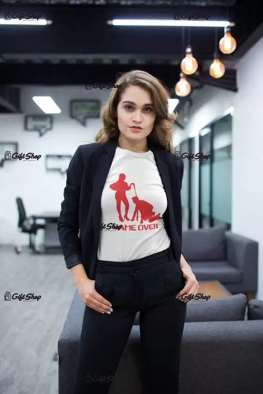 Game over, tricou cu mesaj, f, model 2