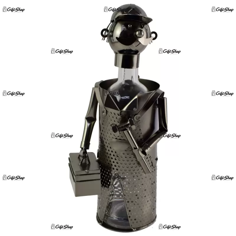 Mecanic, suport realizat din metal pentru sticla de vin b