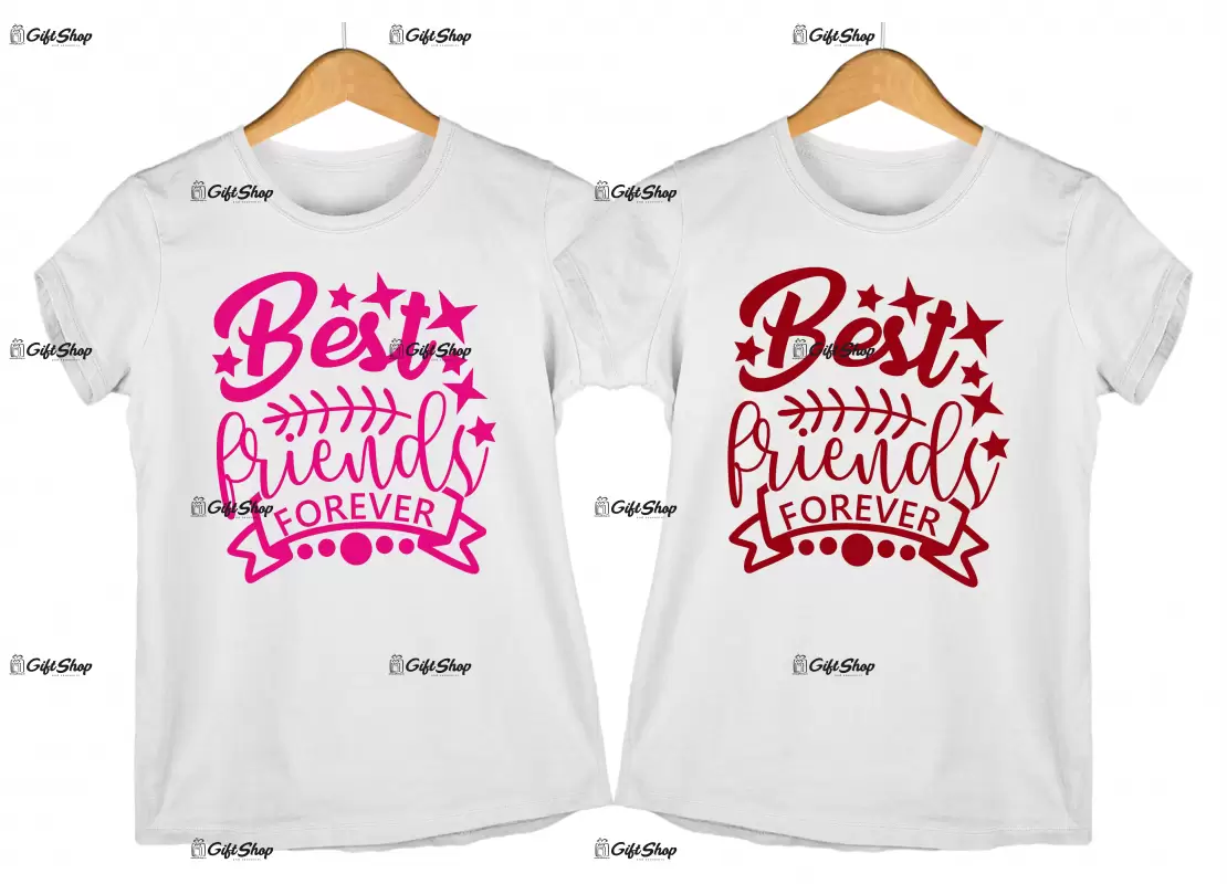 Best friends forever, set 2 tricouri cu mesaje 2