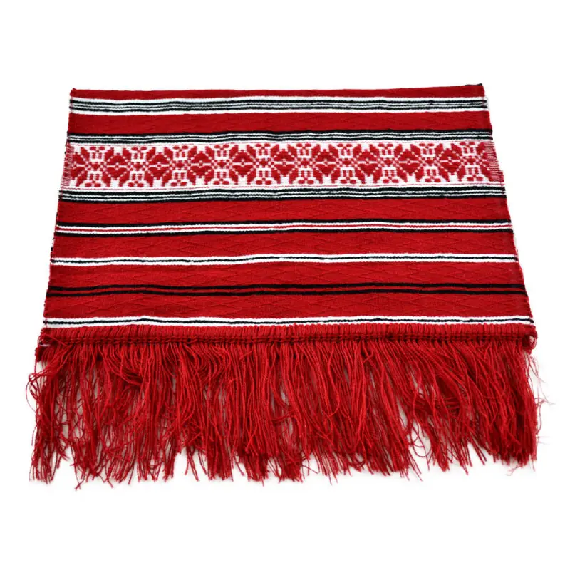 Stergar artizanal traditional 50×40 cm, rosu/alb/negru