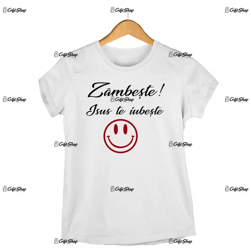 Zambeste! isus te iubeste , tricou cu mesaj.
