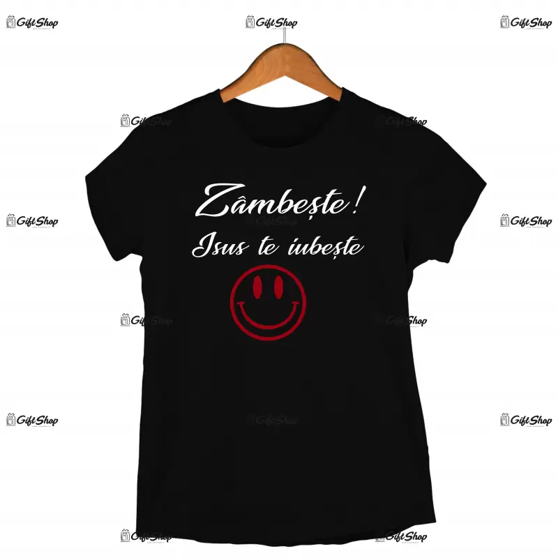 Zambeste! isus te iubeste , tricou cu mesaj.