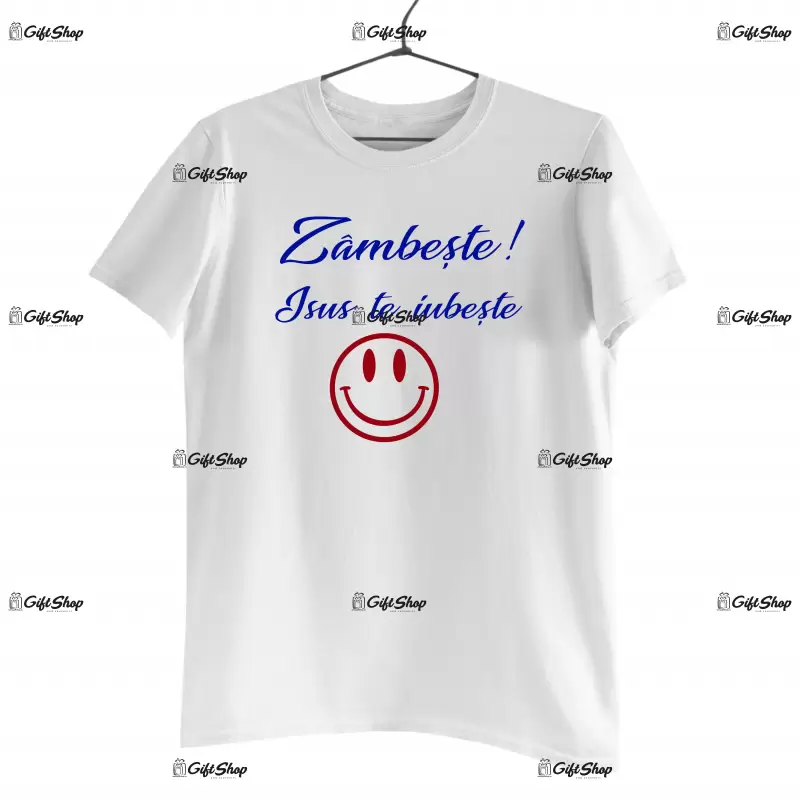 Zambeste! isus te iubeste , tricou cu mesaj.