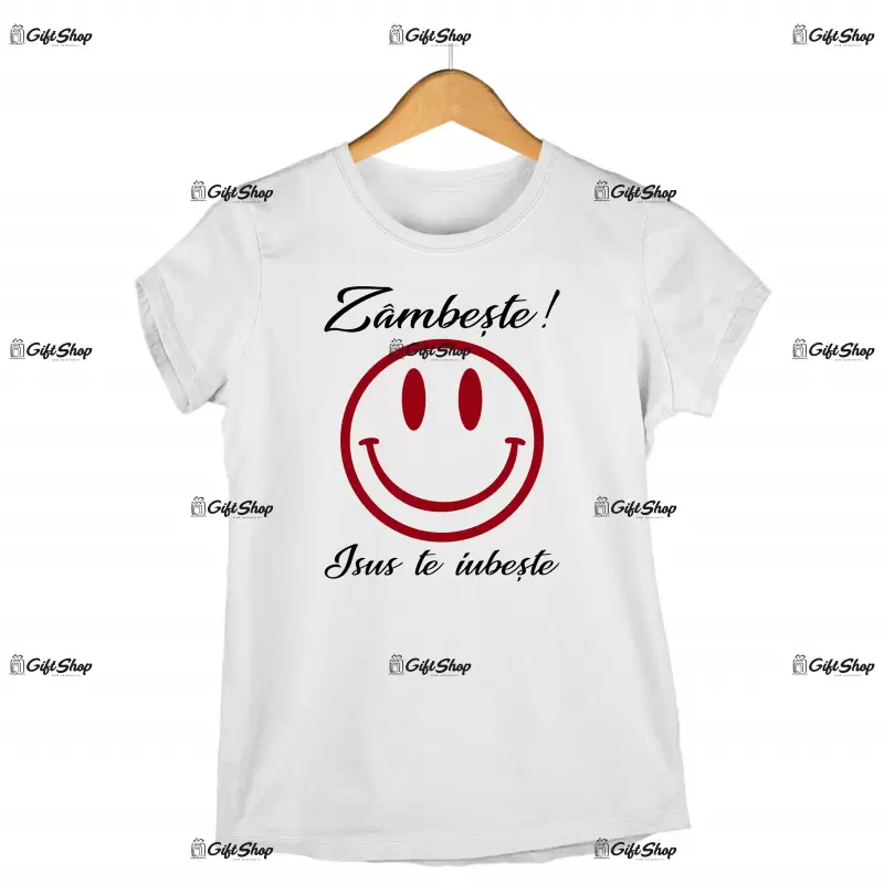 Zambeste! isus te iubeste , tricou cu mesaj..