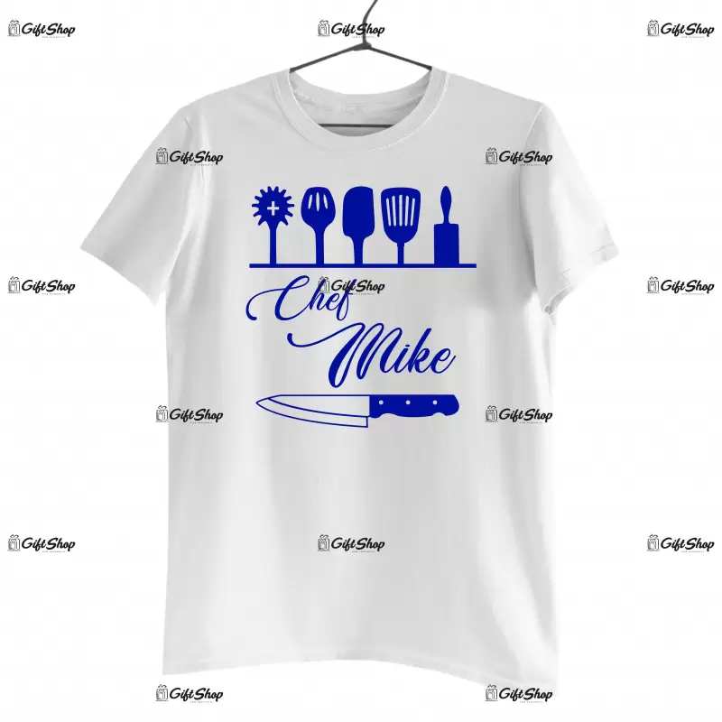 Chef mike, tricou cu mesaj - se poate schimba numele