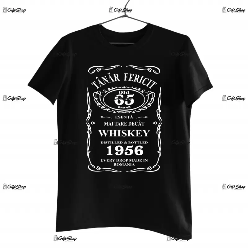 Tanar fericit old 65 , tricou cu mesaj - se poate schimba anul