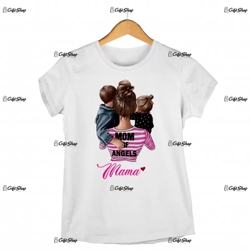 Mom of angels, tricou cu mesaj