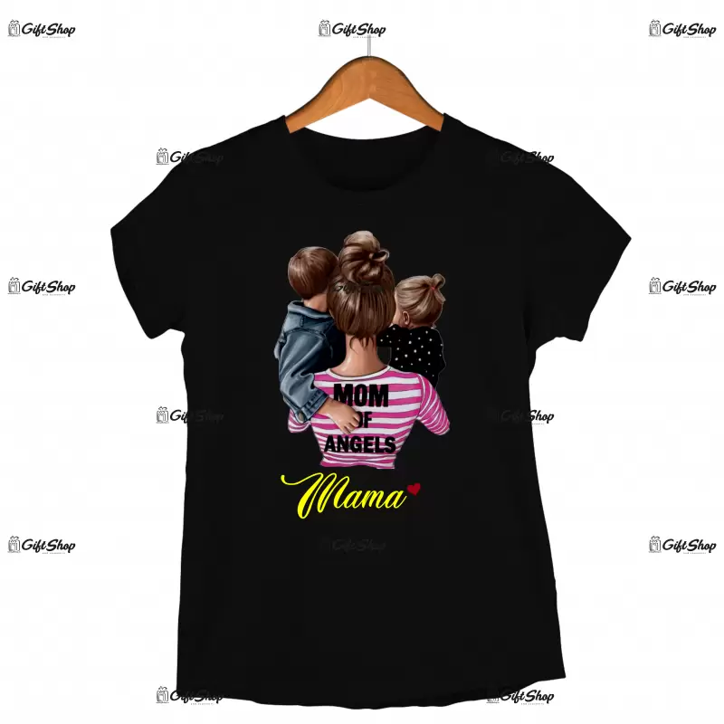 Mom of angels, tricou cu mesaj