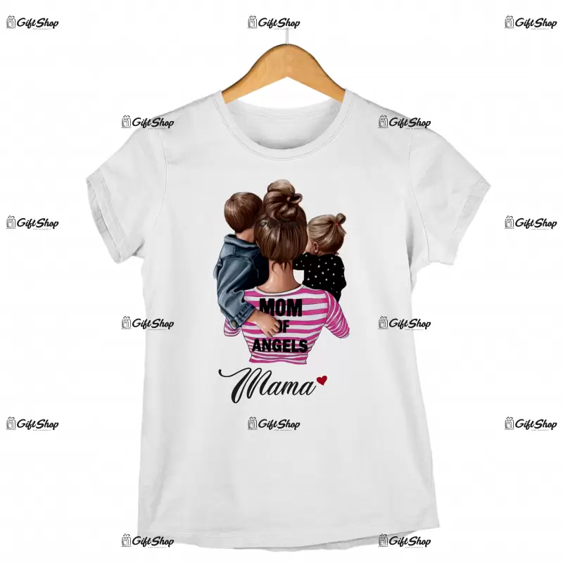Mom of angels, tricou cu mesaj