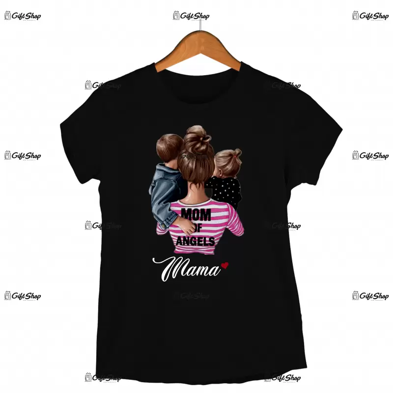 Mom of angels, tricou cu mesaj