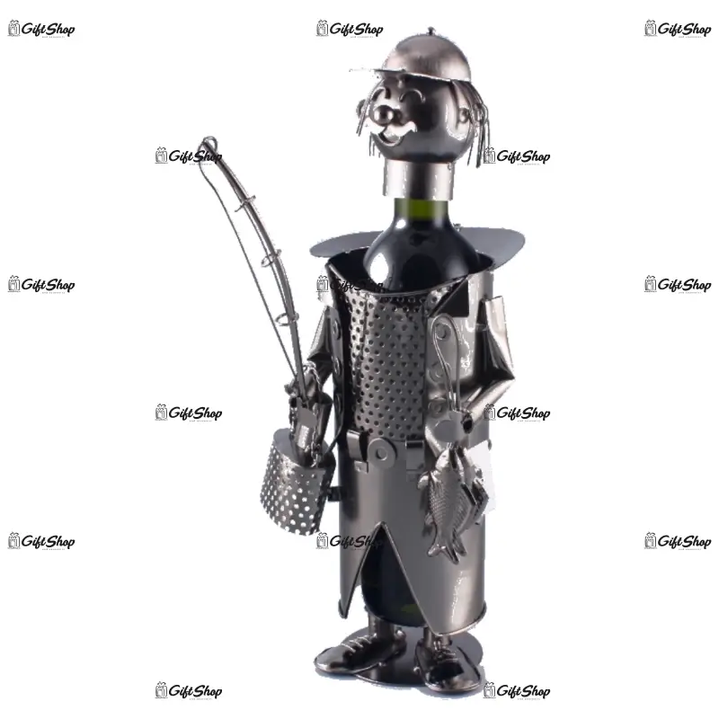 Suport sticla din metal, pescar, model 96216