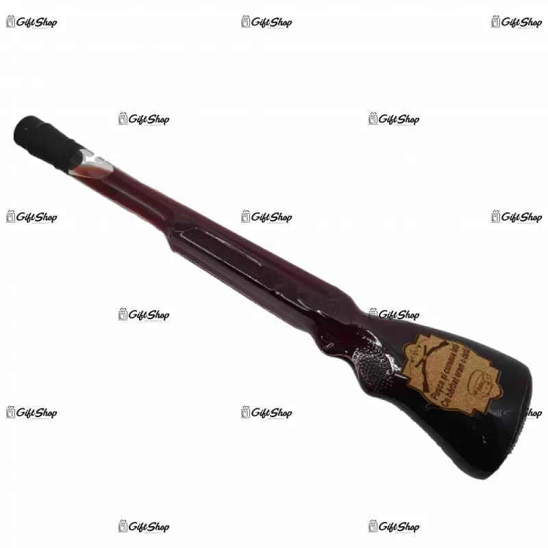 .pusca sticla cu vin, personalizata cu mesaj