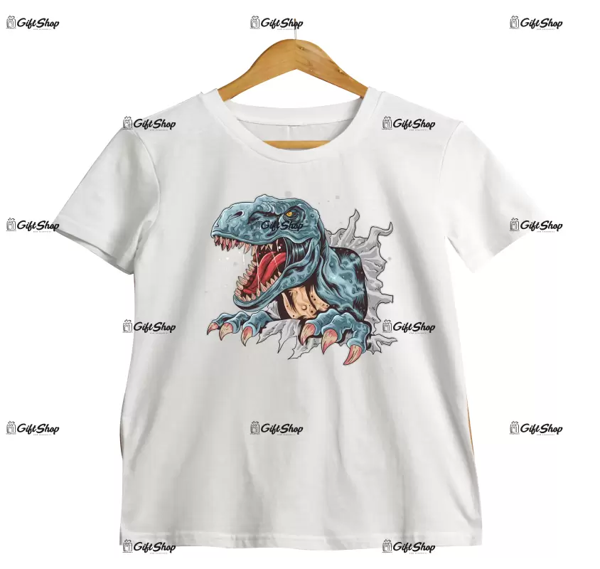 T-rex, tricou cu mesaj