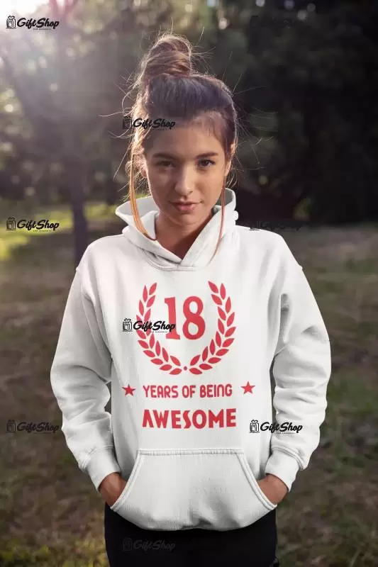 18 years of being awesome, se adauga anul dorit, tricou cu mesaj f