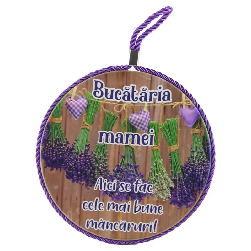 Bucataria mamei…, decor de perete din ceramica rotund din ceramica