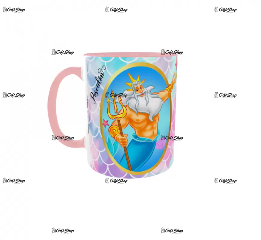 Little mermaid poseidon, cana ceramica, 330ml