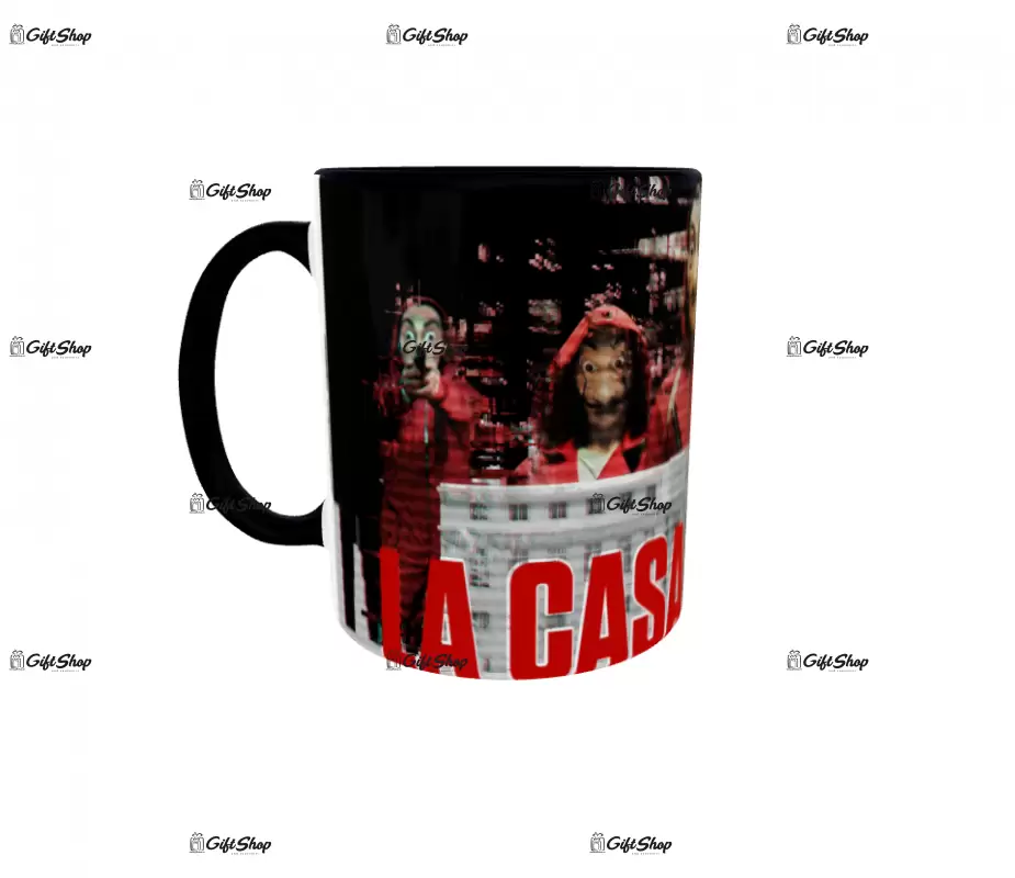 La casa de papel, cana din ceramica, 330ml, model 2
