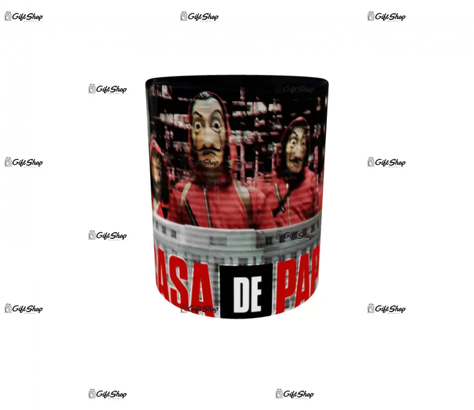 La casa de papel, cana din ceramica, 330ml, model 2