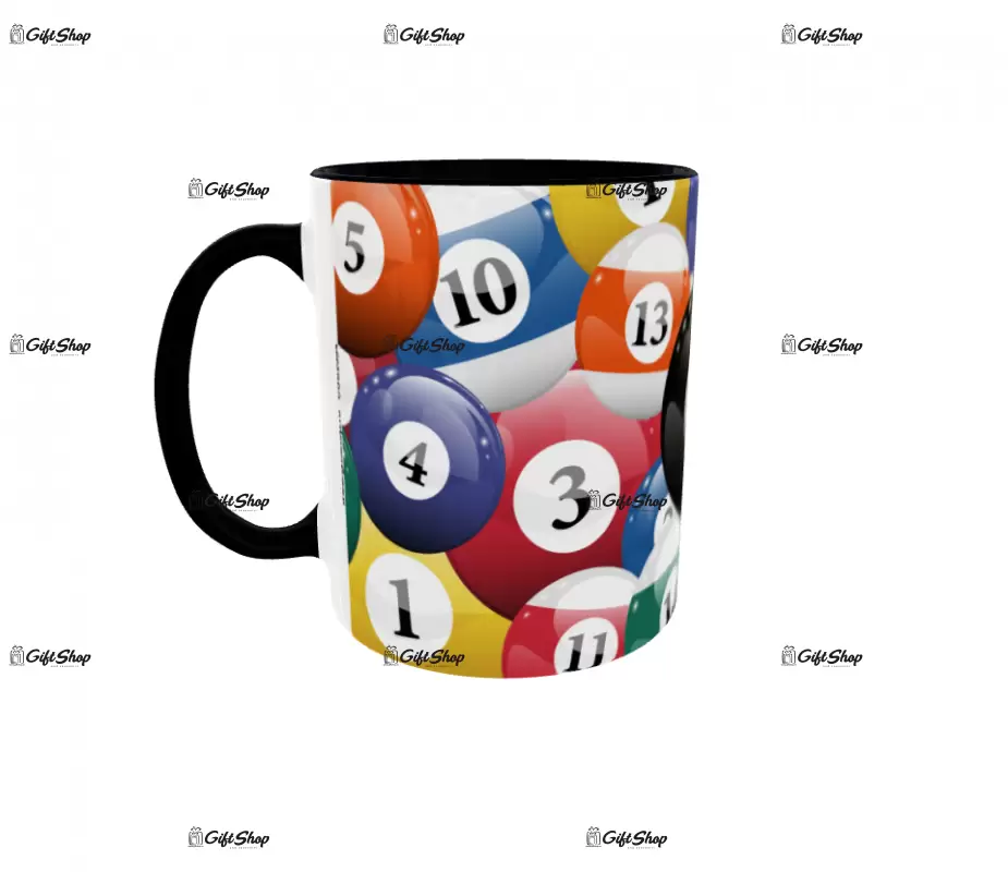 Biliard, cana din ceramica, 330ml, model 1