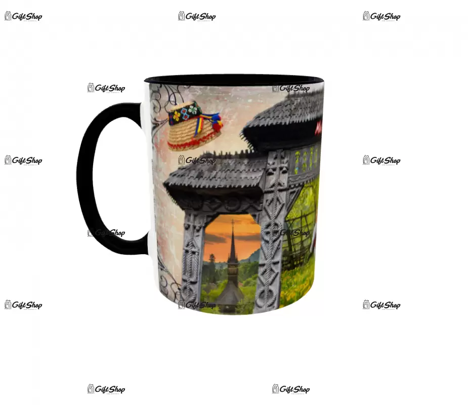 Maramures, cana din ceramica, 330ml, model 4