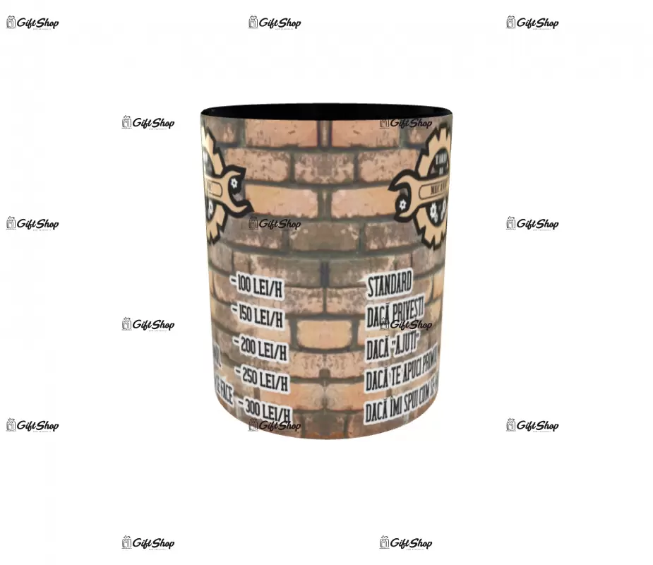 Tarif de mecanic, cana din ceramica, 330ml, model 1