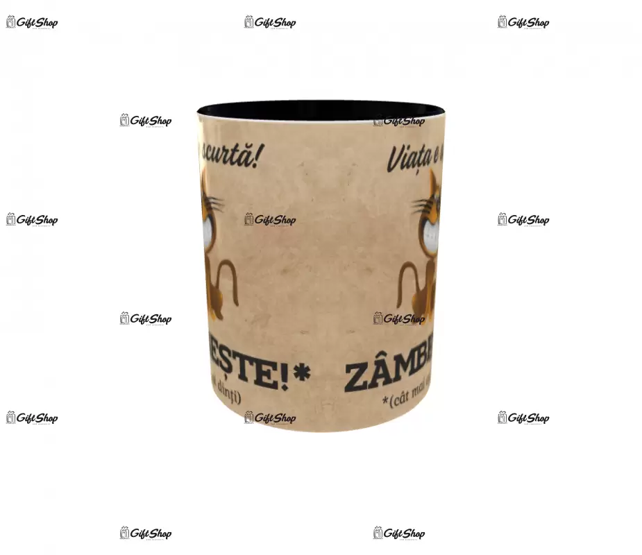 Zambeste, cana din ceramica, 330ml