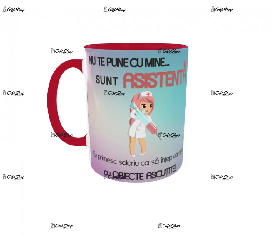Asistenta, cana din ceramica, 330ml, model 1