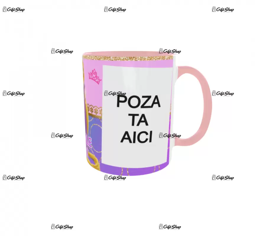 Rapunzel, model 2, cana din ceramica, 330ml, personalizata cu poza si text