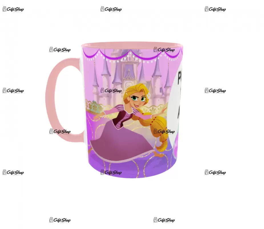 Rapunzel, model 6, cana din ceramica, 330ml, personalizata cu poza si text