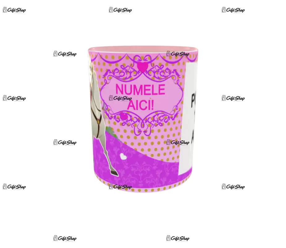 Rapunzel, model 7, cana din ceramica, 330ml, personalizata cu poza si text