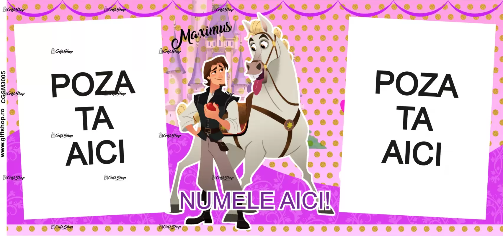 Rapunzel, model 8, cana din ceramica, 330ml, personalizata cu poza si text