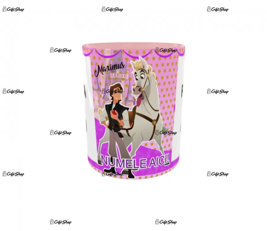 Rapunzel, model 8, cana din ceramica, 330ml, personalizata cu poza si text