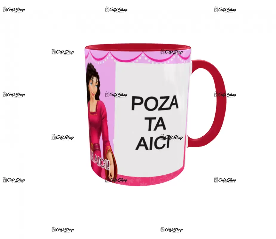 Gothel, model 2, cana din ceramica, 330ml, personalizata cu poza si text