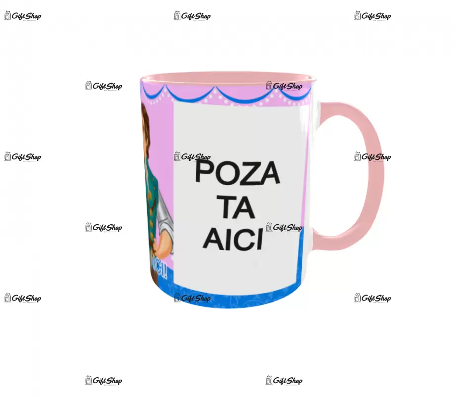 Flynn, model 2, cana din ceramica, 330ml, personalizata cu poza si text