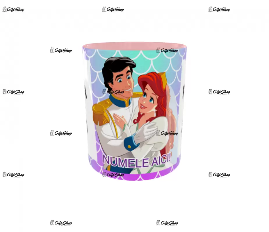 Ariel, model 2, cana din ceramica, 330ml, personalizata cu 2 poze si 1 text
