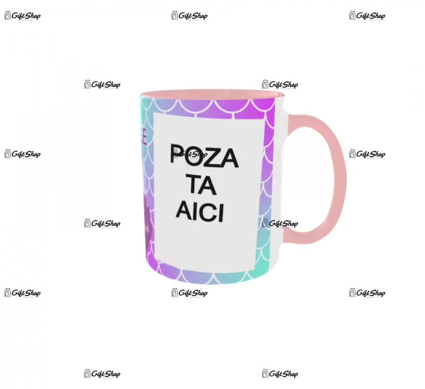 Ariel, model 1, cana din ceramica, 330ml, personalizata cu poza si text